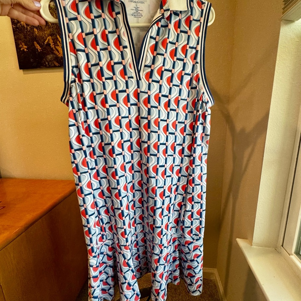 JMcLaughlin Women's Geometric Print Dress - Red, Blue, White